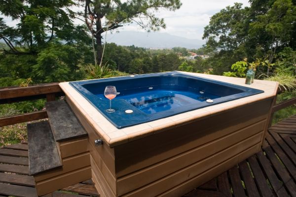 Patio Hot Tub Deck Install